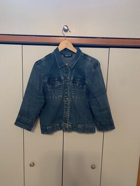 Denim Jacket by Contrast Jeans with 3/4 sleeves  size xl